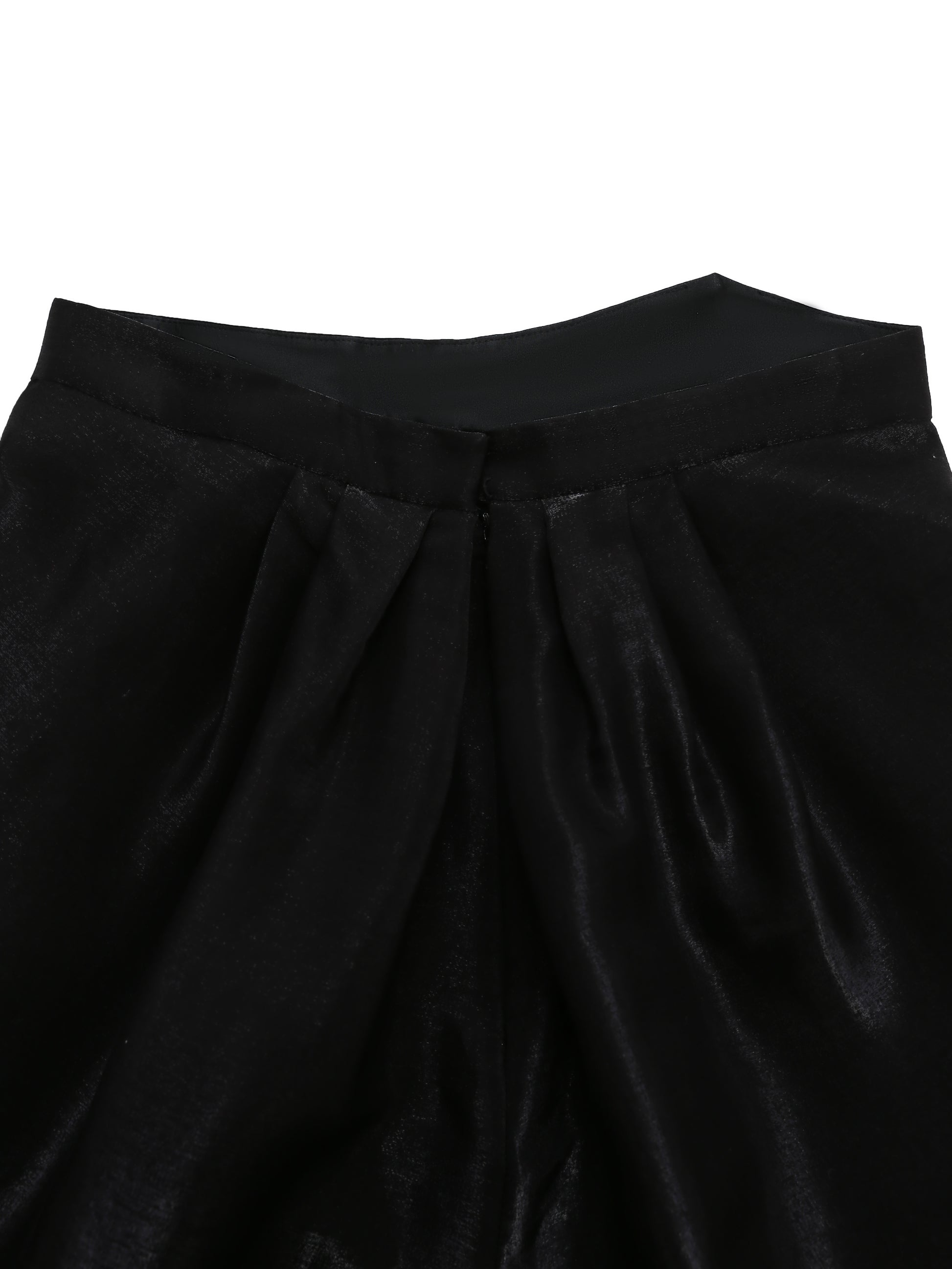 Metallic black draped skirt with sculptural silhouette, part of Lola Clavel's luxury designer womenswear collection